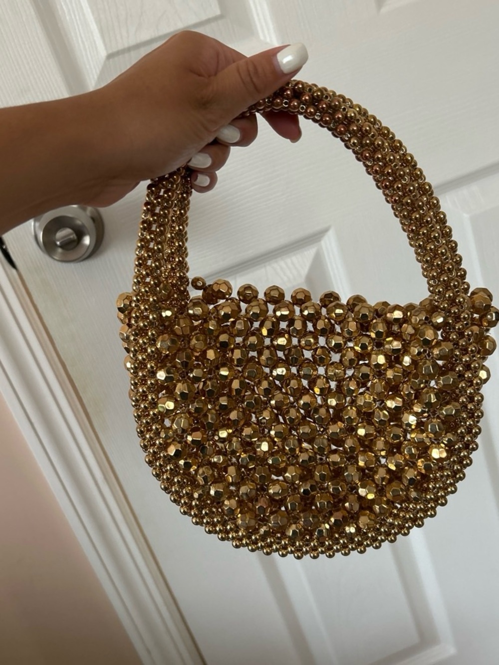 Gold Beaded Evening Bag